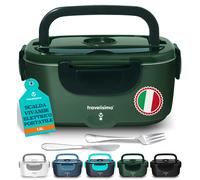 TRAVELISIMO Scaldavivande Elettrico Portatile 80W 1,5L Porta Pranzo Termico