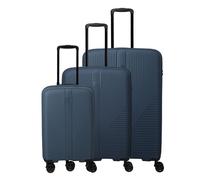 Travelite Air Stripe 4 ruote Set di valigie 3 pezzi con piega di espansione blu