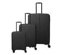 Travelite Air Stripe 4 ruote Set di valigie 3 pezzi con piega di espansione nero