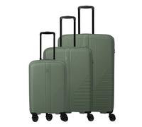 Travelite Air Stripe 4 ruote Set di valigie 3 pezzi con piega di espansione oliva