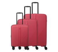 Travelite Air Stripe 4 ruote Set di valigie 3 pezzi espandibile rosso