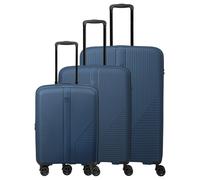 Travelite Air Stripe 4 ruote Set di valigie 3 pezzi espandibile blu