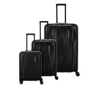 Travelite Barbara Novelty 4 ruote Set di valigie 3 pezzi con piega di espansione nero