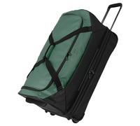 Travelite Borsa da viaggio trolley con ruote in materiale idrorepellente, Basics bagaglio morbido con soffietto espansione, 70 cm, 98-119 litri, Verde