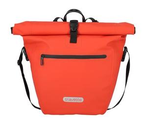 Travelite Basics For Bikes Borsa da Bicicletta Grande, Portapacchi Impermeabile con Tracolla Rimovibile e Chiusura Arrotolabile, 20L, 1.1 Kg, Rosso