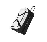 Travelite Borsa da viaggio trolley con ruote in materiale idrorepellente, Basics bagaglio morbido con soffietto espansione, 70 cm, 98-119 litri, Bianco