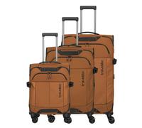 Travelite Briize 4 ruote Set di valigie 3 pezzi con piega di espansione marrone