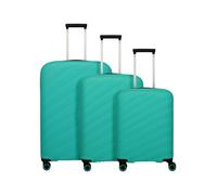 Travelite Burano 4 ruote Set di valigie 3 pezzi con piega di espansione verde