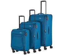 Travelite Chios 4 ruote Set di valigie 3 pezzi con piega di espansione blu