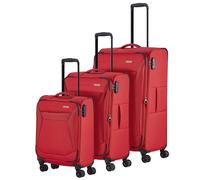 Travelite Chios 4 ruote Set di valigie 3 pezzi espandibile rosso