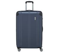 travelite valigia rigida grande, espandibile, 4 ruote, CITY, trolley con superficie antigraffio, chiusura TSA, piega ad espansione, 77 cm, 113-124 l