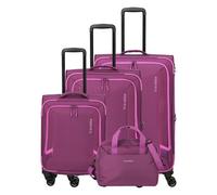 Travelite Corsiica 4 ruote Set di valigie 4 pezzi rosa