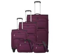 Travelite Cubis 4 ruote Set di valigie 5 pezzi espandibile viola