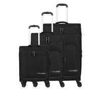 Travelite Kick Off 4 ruote Set di valigie 3 pezzi espandibile nero