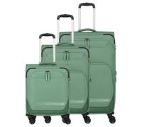 Travelite Kick Off 4 ruote Set di valigie 3 pezzi espandibile verde