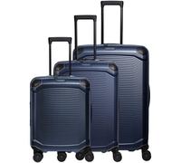 Travelite Millennium 4 ruote Set di valigie 3 pezzi con piega di espansione blu