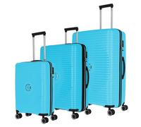 Travelite Orbita 4 ruote Set di valigie 3 pezzi con piega di espansione blu
