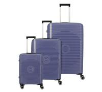 Travelite Orbita 4 ruote Set di valigie 3 pezzi con piega di espansione blu