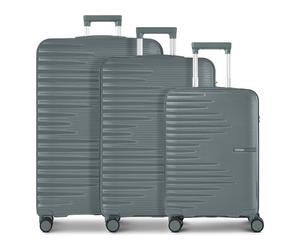Travelite Pacific 4 ruote Set di valigie 3 pezzi grigio