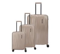 Travelite Barbara Novelty 4 ruote Set di valigie 3 pezzi con piega di espansione beige