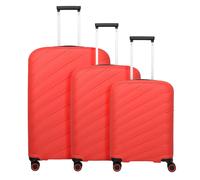 Travelite Burano 4 ruote Set di valigie 3 pezzi con piega di espansione viola