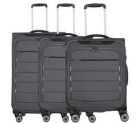 Travelite Set valigie trolley Skaii 3 pezzi 4 ruote poliestere grigio scuro