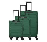 Travelite Skaii 4-Rollen-Trolley Set 3tlg. (green L/M espandibile/S) verde