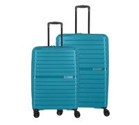 Travelite Trent - Trolley rigido con 4 ruote, set L/M, nero, Trolley Set L/M, Set trolley rigido con 4 ruote