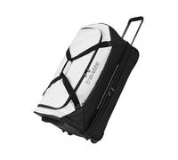 Travelite Borsa da viaggio trolley con ruote in materiale idrorepellente, Basics bagaglio morbido con soffietto espansione, 70 cm, 98-119 litri, Bianco