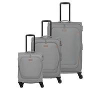 Travelite Umbria 4 ruote Set di valigie 3 pezzi con piega di espansione grigio