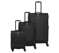 Travelite Umbria 4 ruote Set di valigie 3 pezzi con piega di espansione nero