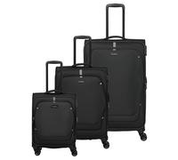 Travelite Umbria 4 ruote Set di valigie 3 pezzi con piega di espansione nero