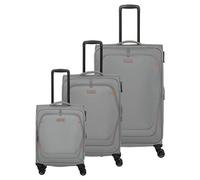 Travelite Umbria 4 ruote Set di valigie 3 pezzi con piega di espansione grigio