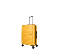 Travelite Valigetta rigida a 4 ruote, misura media, 67 litri, serie TRIENT: trolley rigido con lucchetto a combinazione TSA, 66 cm, giallo., 66 cm, Trolley rigido con 4 ruote