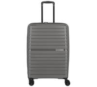 Travelite Valigetta rigida a 4 ruote, misura media, 67 litri, serie TRIENT: trolley rigido con lucchetto a combinazione TSA, 66 cm, grigio., 66 cm, Trolley rigido con 4 ruote