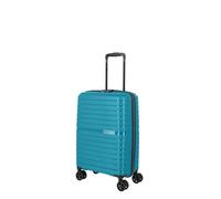 Travelite Valigia a mano a 4 ruote, piccola 36 litri, bagaglio serie TRIENT: trolley rigido soddisfa la misura del bagaglio IATA, 55 cm, nero, Handgepäck 55 cm, Trolley a mano con 4 ruote