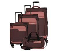 Travelite Viia Set valigie trolley (4 ruote) rosa antico, poliestere, 47 x 77 x 30cm
