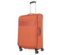travelite valigia da viaggio grande con piega espandibile, sostenibile, 4 ruote, MIIGO, trolley morbido in materiale riciclato, chiusura TSA, 77 cm, 90-96 litri