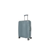 travelite valigia rigida a 4 ruote medium con rivestimento in materiale riciclato, ELVAA: trolley con piega ad espansione, 66 cm, 72-77 l