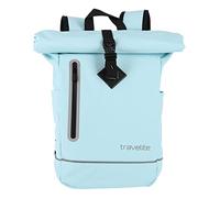 travelite Zaino da Bicicletta in Materiale Impermeabile, Serie di Valigie Basics Telonato A Zaino Avvolgibile - Pratico Zaino da Giorno con Catarifrangenti, 48 cm, 19 L, Acqua (Azzurro)