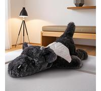 TRAVELKNOT Aggravare Grande Peluche Drago 60CM 1.8KG, Nero Drago Giocattoli