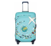 Travelling on Airplane Travel Luggage Covers - Elasticità Valigie Coperture Protector per bagagli 45-81 cm, Nero, Medium
