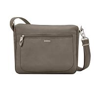 Travelon Borsa a tracolla antifurto classica, piccola, colore noce moscata, 10,5 x 8,5 x 2,5 cm