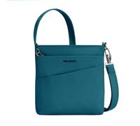 Travelon Borsa a tracolla piccola anti-furto Roam, Capri blu., 8.5”W X 8.5”H X 2.25”D