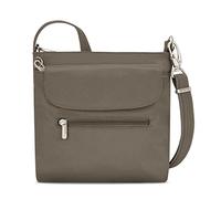 Travelon Mini Borsa a Tracolla da Donna, antifurto, Classica, Noce Moscata, 8.5" x 8.5" x 2.25"