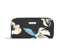 Travelon Portafoglio con cerniera singola con blocco RFID, motivo floreale di mezzanotte, 19 cm di larghezza x 10 cm di altezza x 0,75 cm di profondità, portafoglio con cerniera singola con blocco