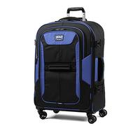 Travelpro Bold - Valigia trolley espandibile a quadri, 66 cm, leggera, robusta, Blu/nero, Checked-Medium 26-Inch, Bold - Bagaglio Espandibile Softside Con Ruote Spinner
