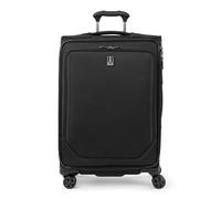 Travelpro Crew Classic - Valigia a quadretti espandibile, leggera, con 8 ruote, chiusura TSA, per uomini e donne, a scacchi medi, 63 cm, nero, a quadretti, medi, Crew Classic Softside, Nero,