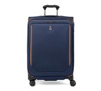 Travelpro Crew Classic - Valigia a quadri, leggera, espandibile, a 8 ruote, con serratura TSA, per uomini e donne, a scacchi medi, 63 cm, blu patriot, blu patriot, a quadri, medio, equipaggio, Blu