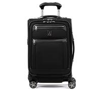 Travelpro Platinum Elite Softside Expandable Carry on Luggage, 8 Wheel Spinner Suitcase, USB Port, Laptop and Tablet Sleeves, Men and Women, Shadow Black, Carry On 20-Inch